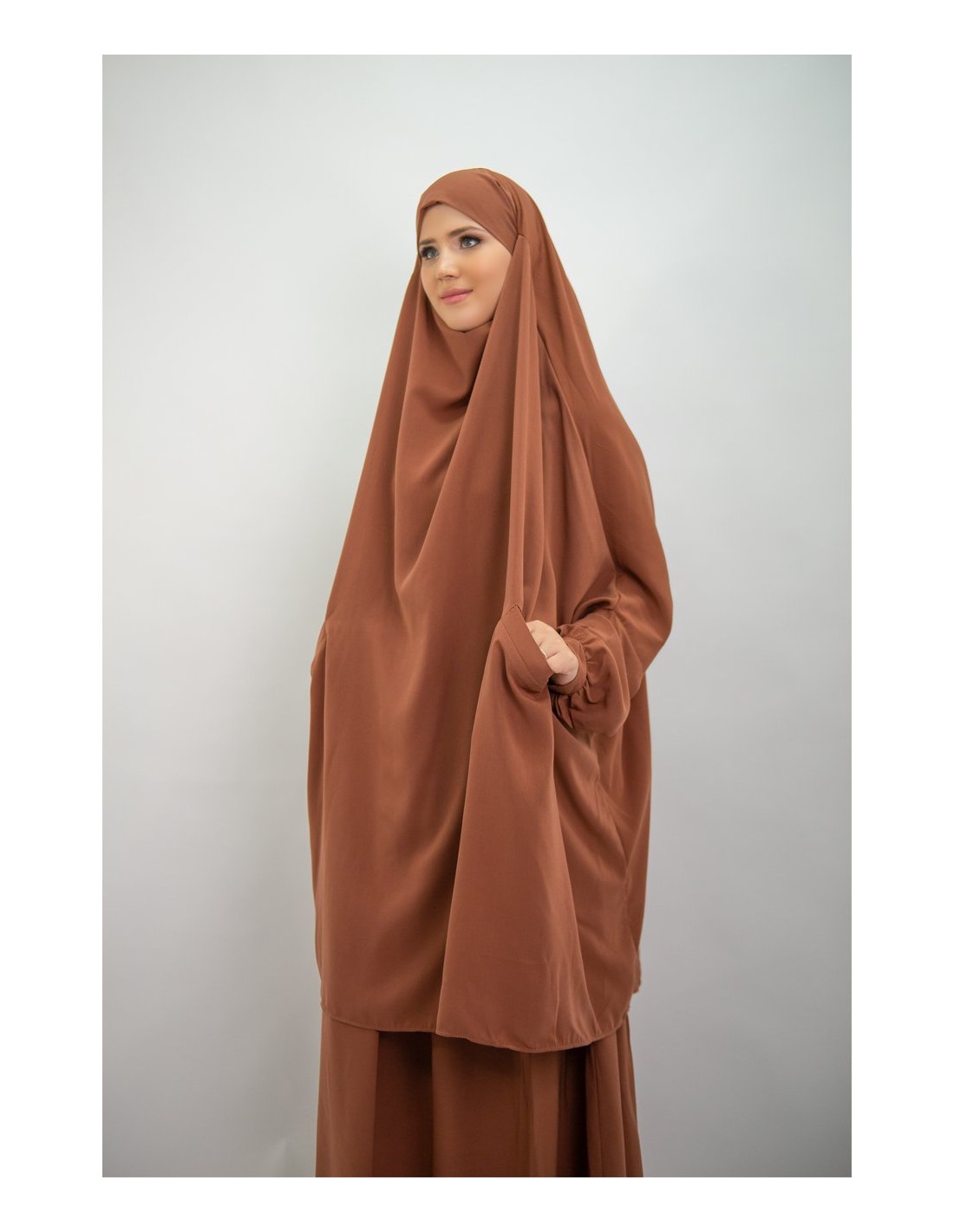 Jilbab houda capullo con bolsillos