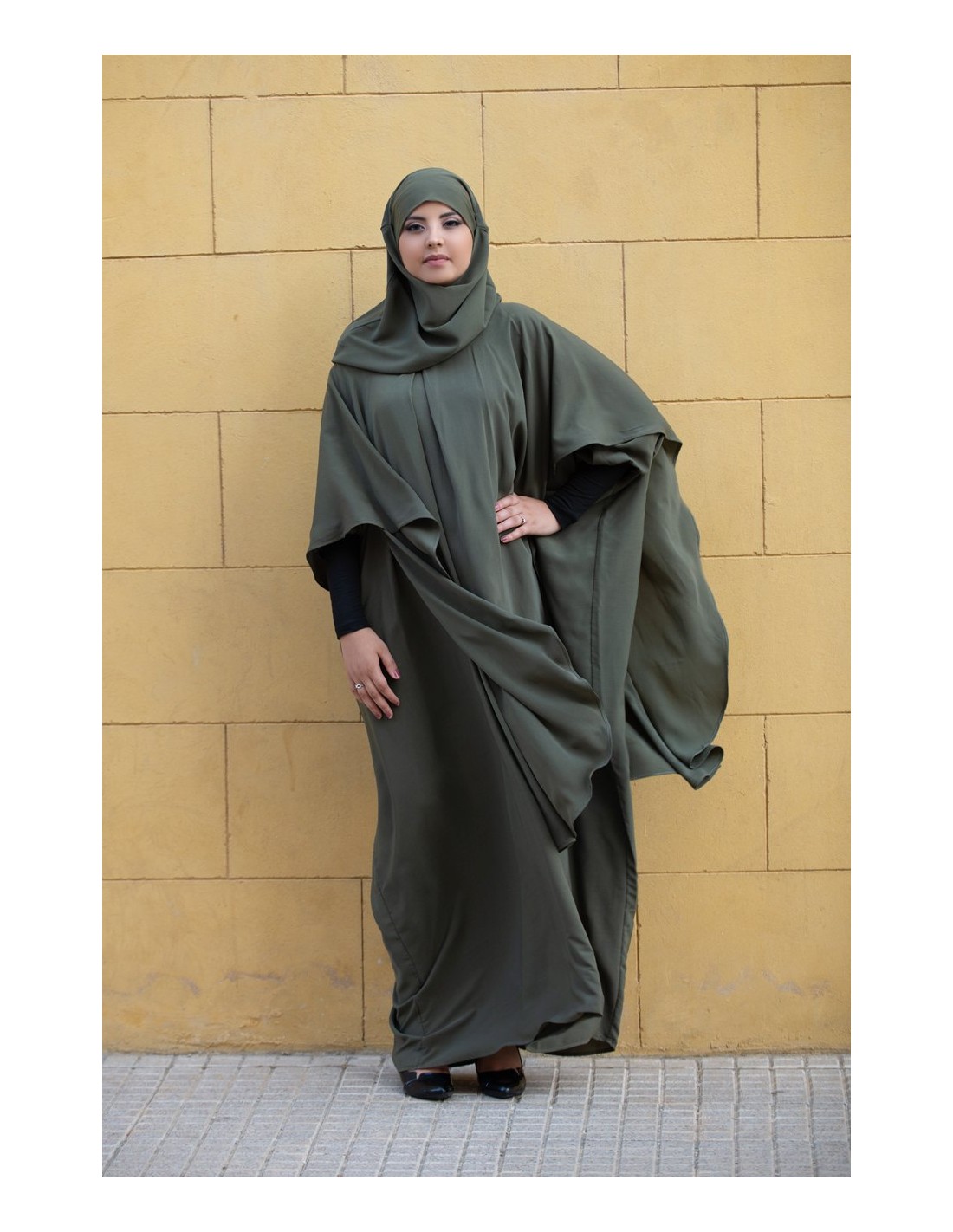 Long Khimar Hijab Integrated