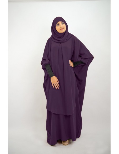 Abaya Khaleej + long khimar with built-in hijab