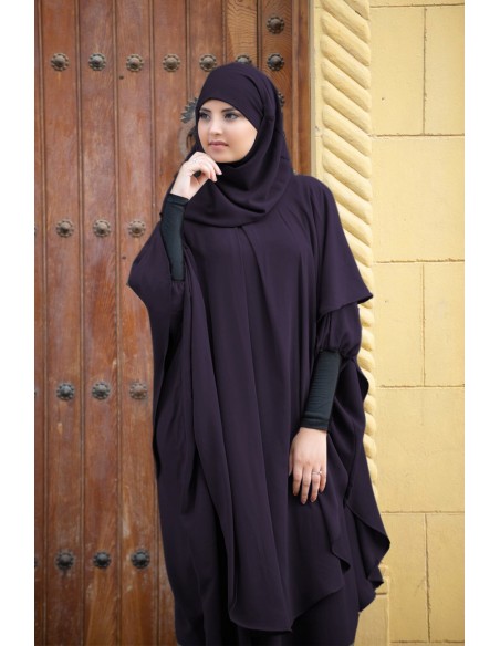Abaya Khaleej + long khimar with built-in hijab
