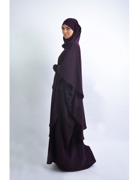Abaya Khaleej + long khimar with built-in hijab