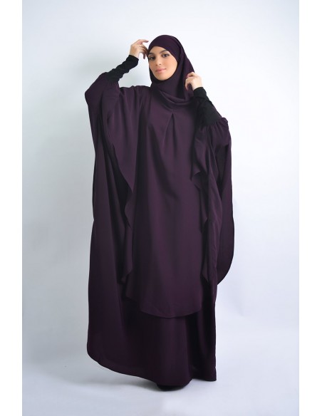 Abaya Khaleej + long khimar with built-in hijab