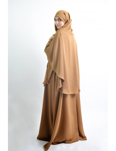 Abaya parapluie + cape avec hijab intégré