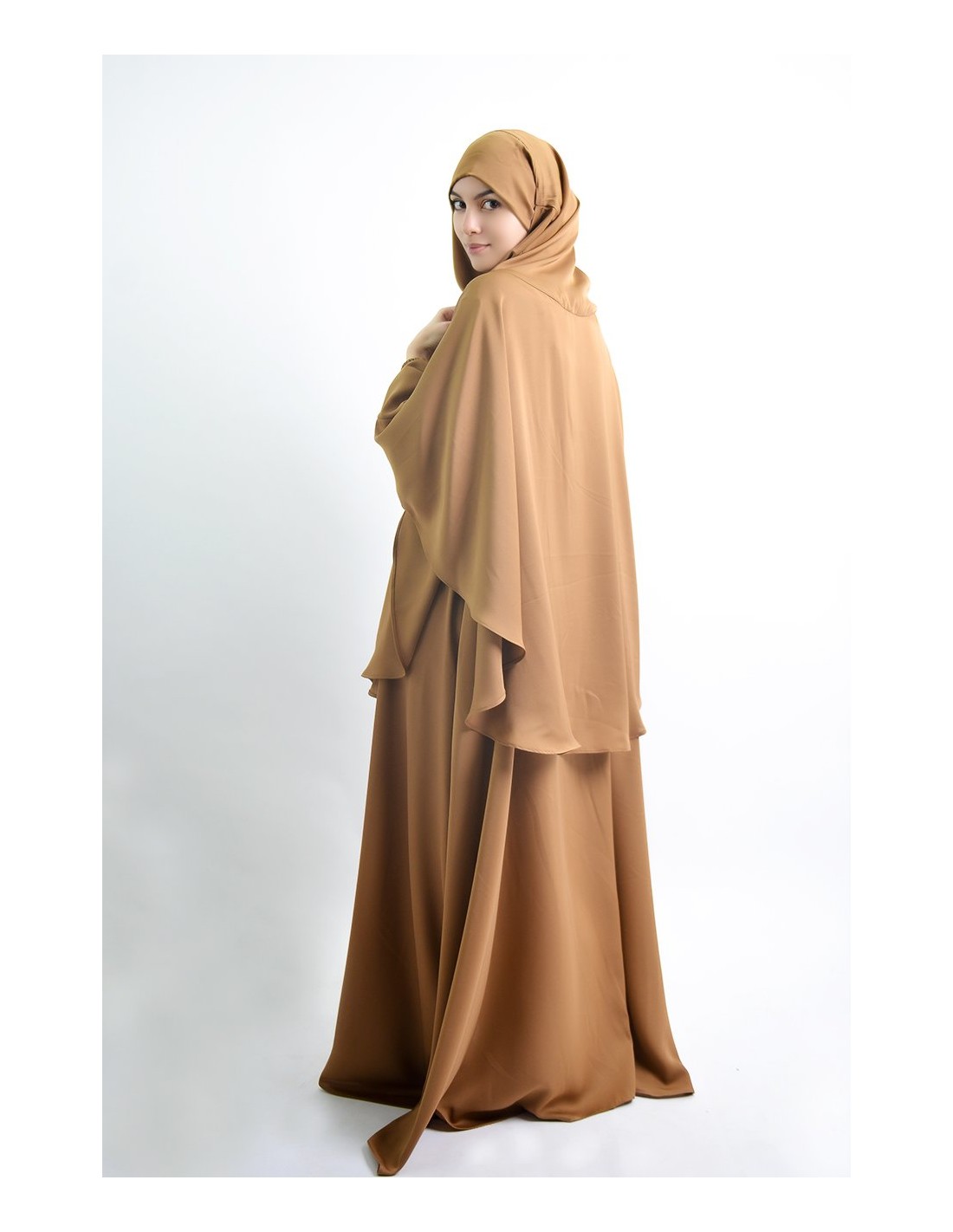 Abaya Regenschirm + Umhang mit eingebautem Hijab