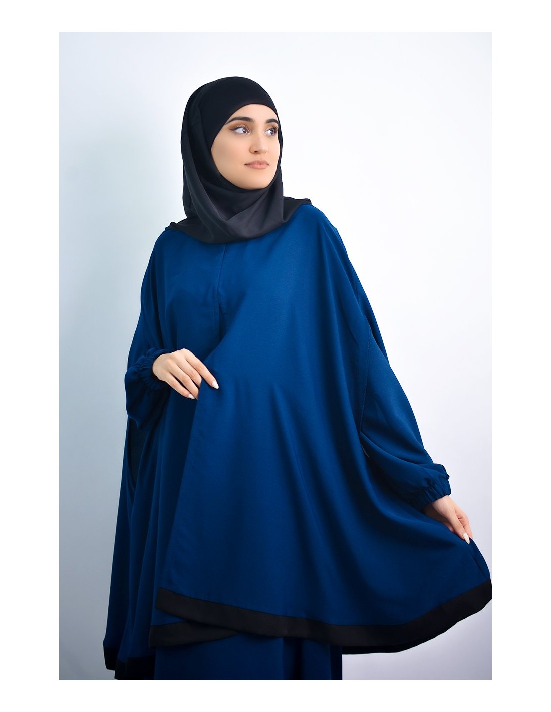 Abaya parapluie + cape hijab intégré Young