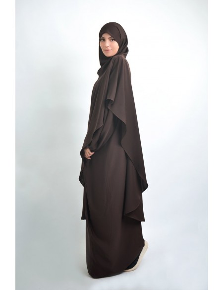 Abaya Khaleej + khimar largo con hiyab incorporado