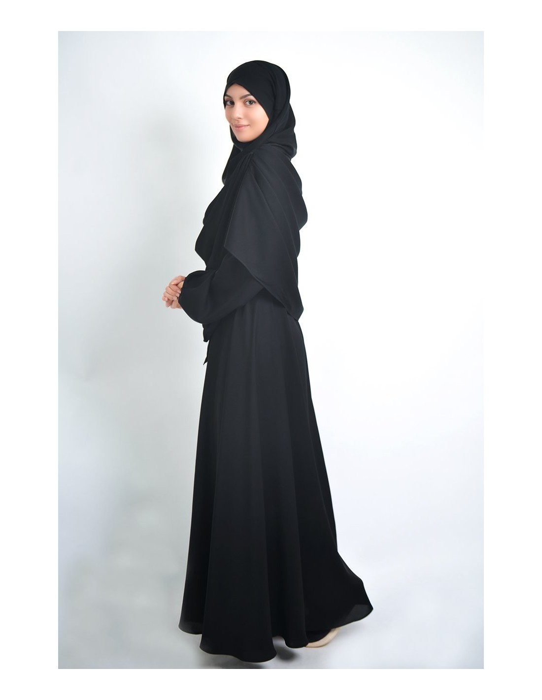 Abaya simplissime +khimar a plis