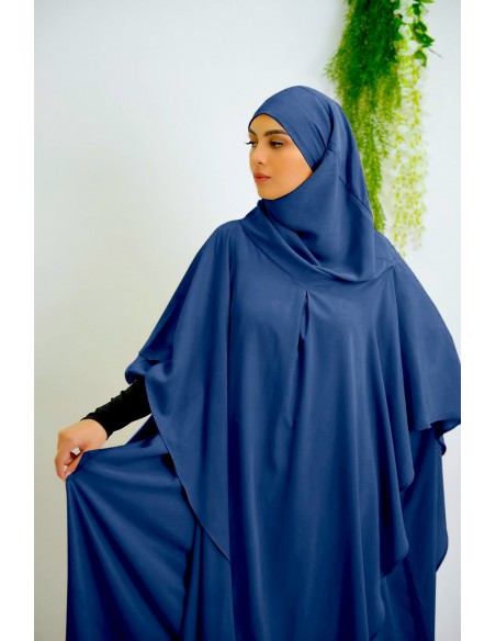 Abaya Khaleej + long khimar avec hijab intégré