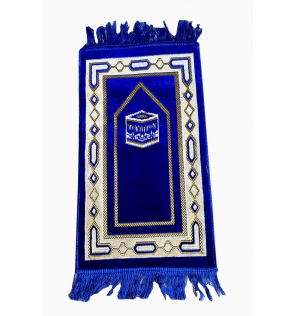 Alfombra de Oración Infantil Azul Real de La Meca