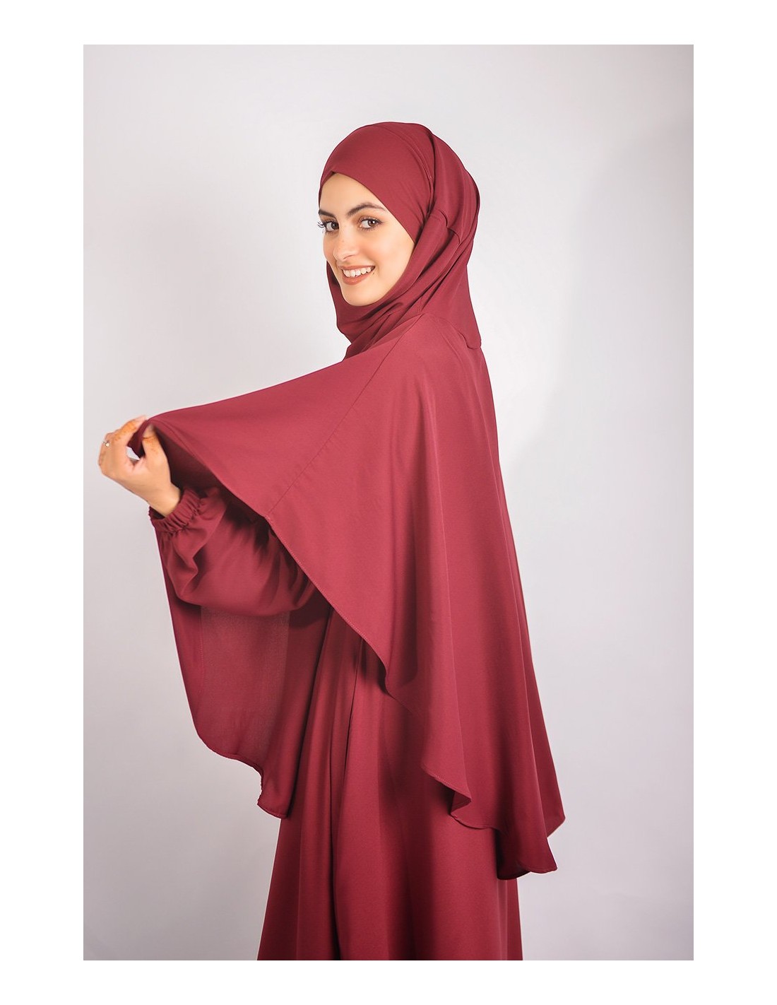 Abaya parapluie + cape avec hijab intégré