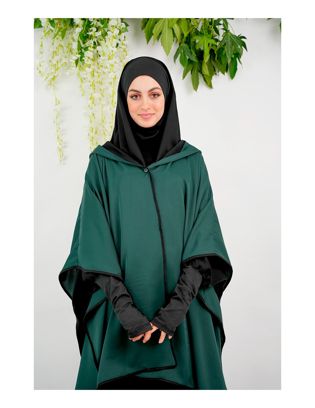 Abaya with online hood