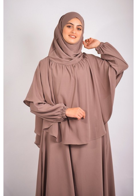 ABAYA PARAPLUIE + KHIMAR A FRONCES 2
