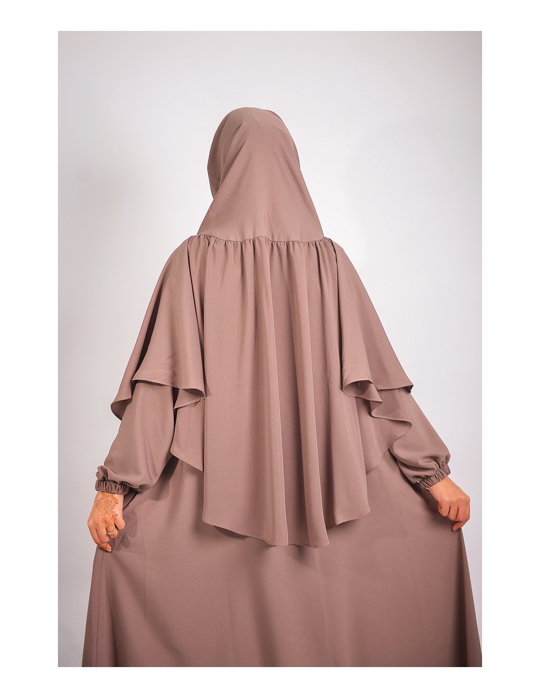 PARAGUAS ABAYA + KHIMAR CON EL CEÑO FRUNCIDO