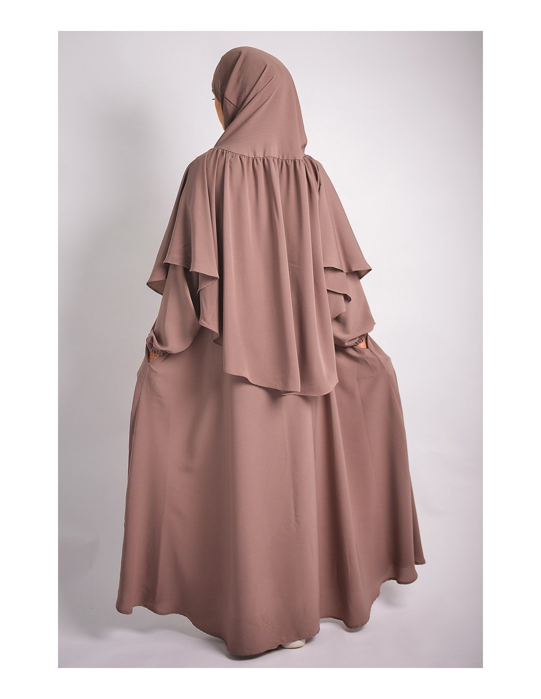 ABAYA PARAPLUIE + KHIMAR A FRONCES