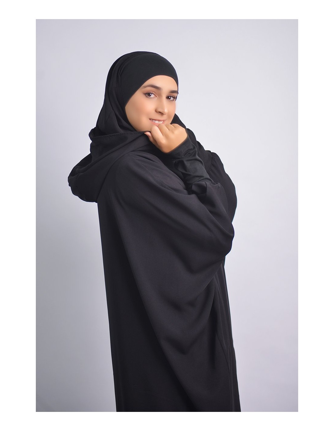 Abaya Young hijab intégré et Capuche
