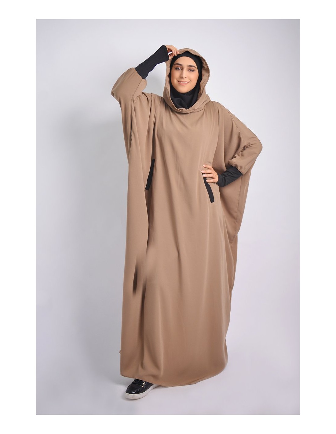 Abaya Young hijab intégré et Capuche
