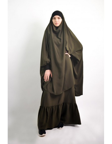 Jilbab al baida with frowns