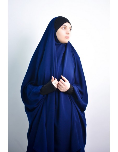 Jilbab al baida à fronces