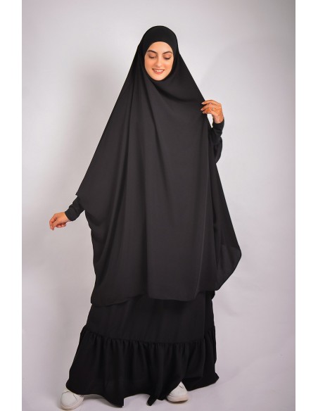 Jilbab al baida à fronces