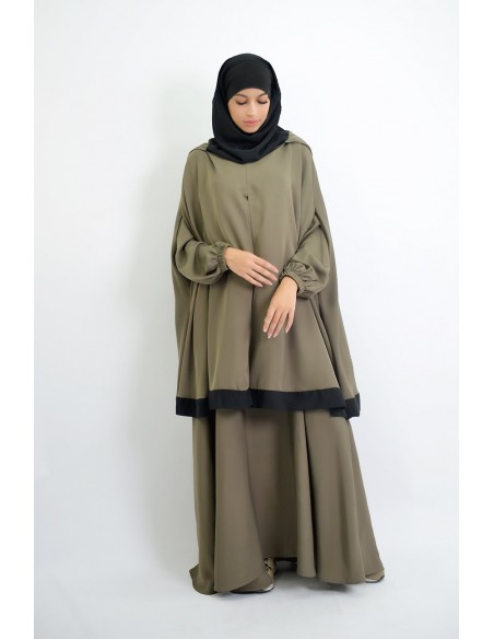 Abaya umbrella + integrated hijab cape Young