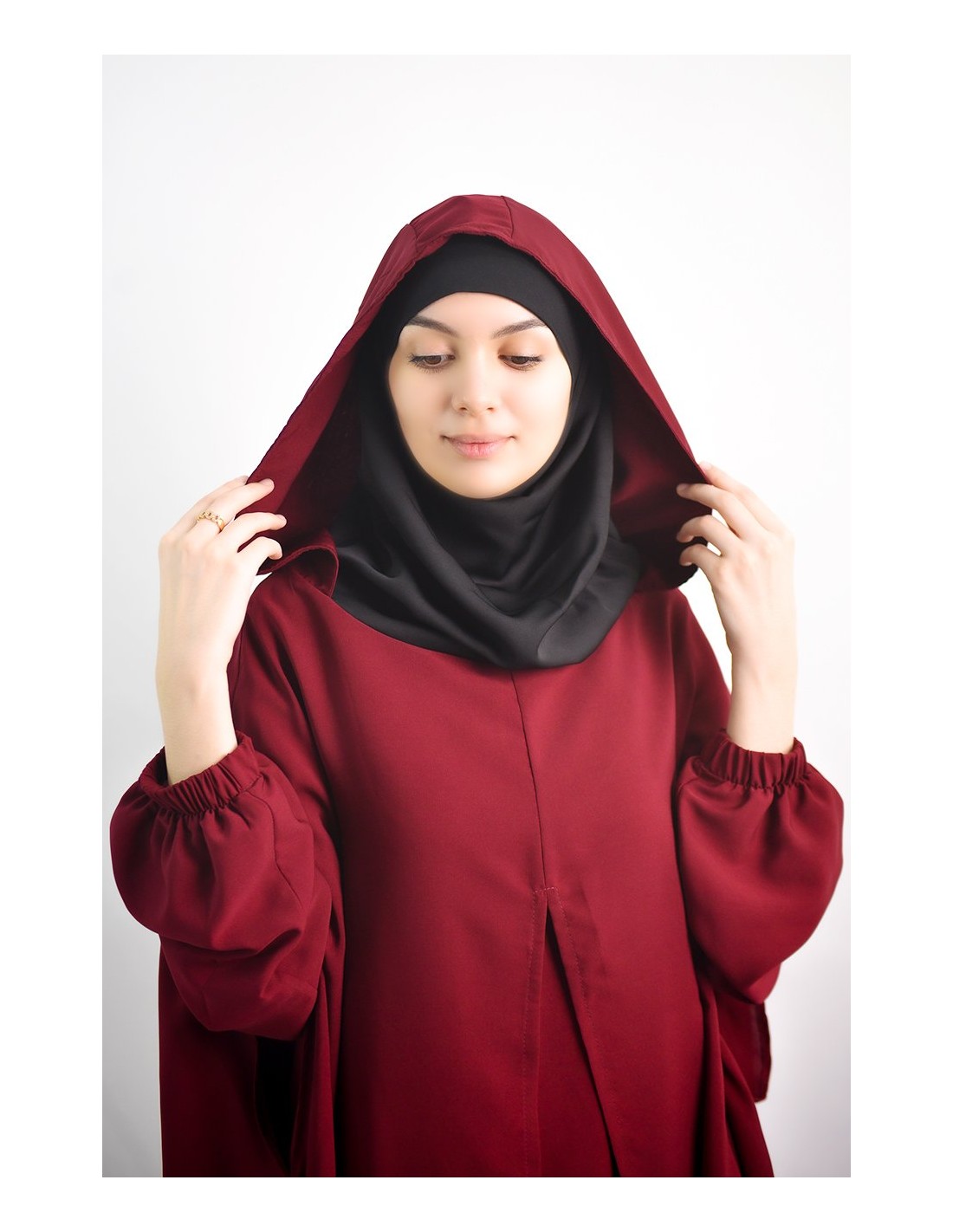 Abaya parapluie + cape hijab intégré Young