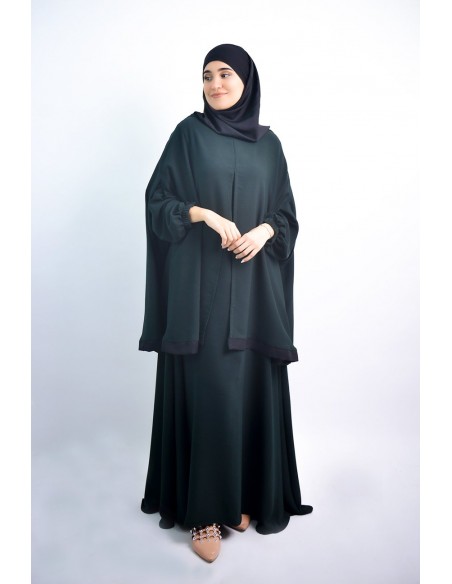 Abaya umbrella + integrated hijab cape Young