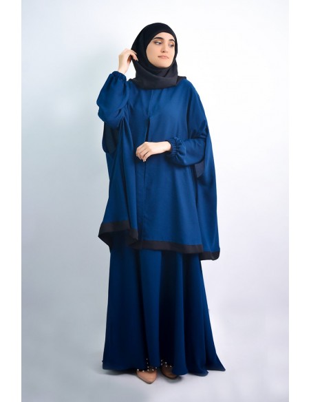 Abaya parapluie + cape hijab intégré Young