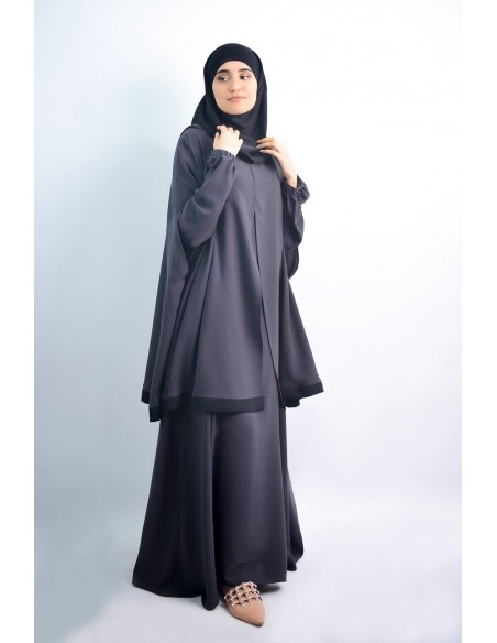 Abaya umbrella + integrated hijab cape Young