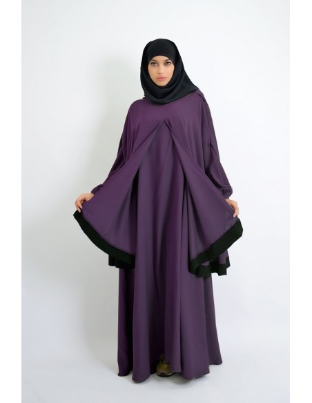 Abaya parapluie + cape hijab intégré Young