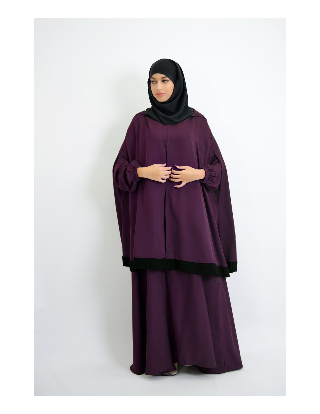 Abaya umbrella + integrated hijab cape Young