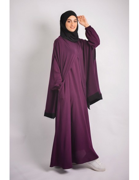 Abaya parapluie + cape hijab intégré Young