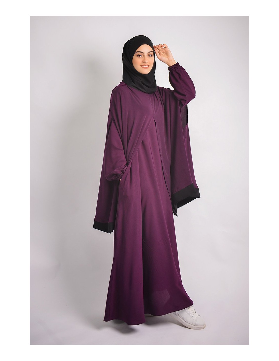 Abaya umbrella + integrated hijab cape Young