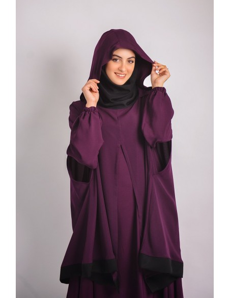 Abaya umbrella + integrated hijab cape Young