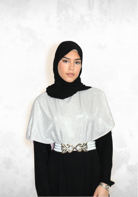 Abaya Chatiba argent 2
