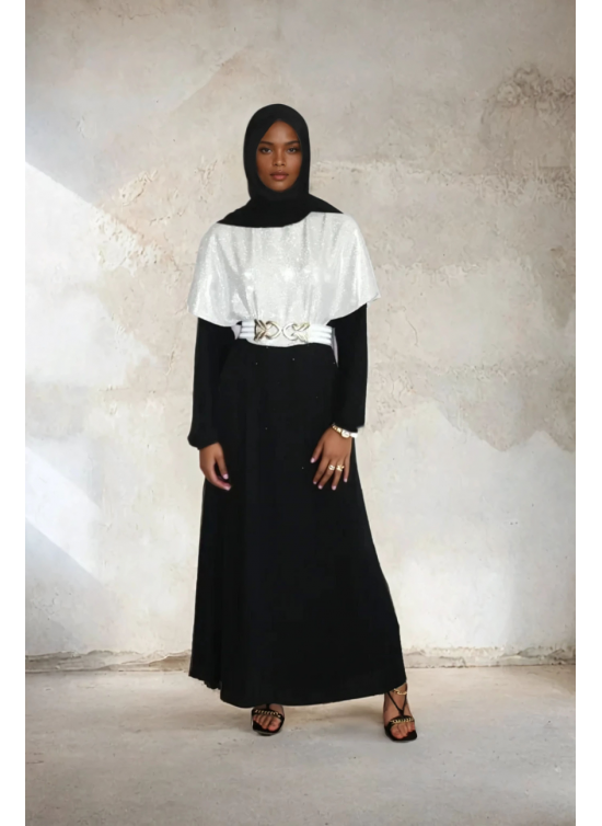 Abaya Chatiba argent